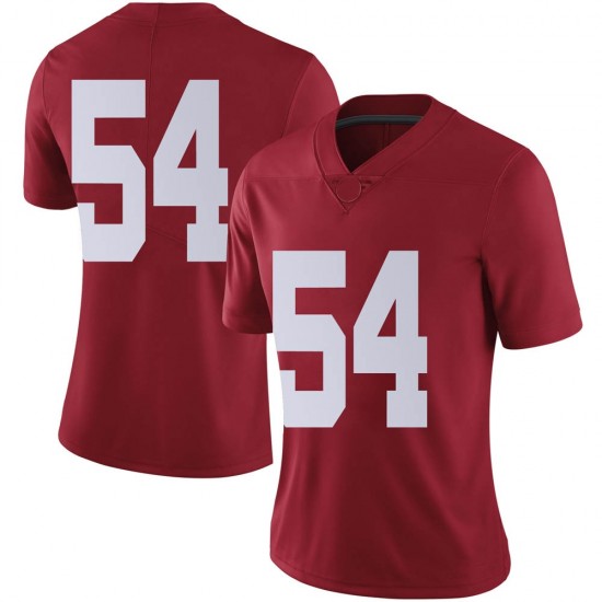 Alabama Crimson Tide Women's Kyle Flood Jr. #54 No Name Crimson NCAA Nike Authentic Stitched College Football Jersey LN16H43DJ